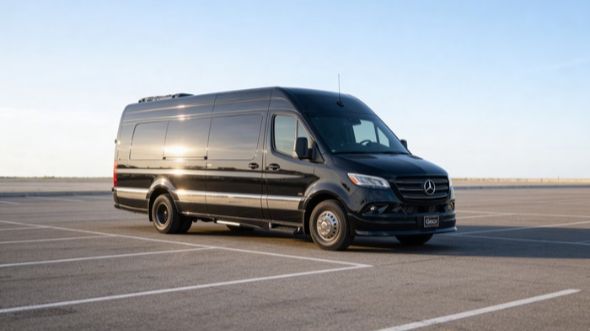 denton wedding sprinter van rental