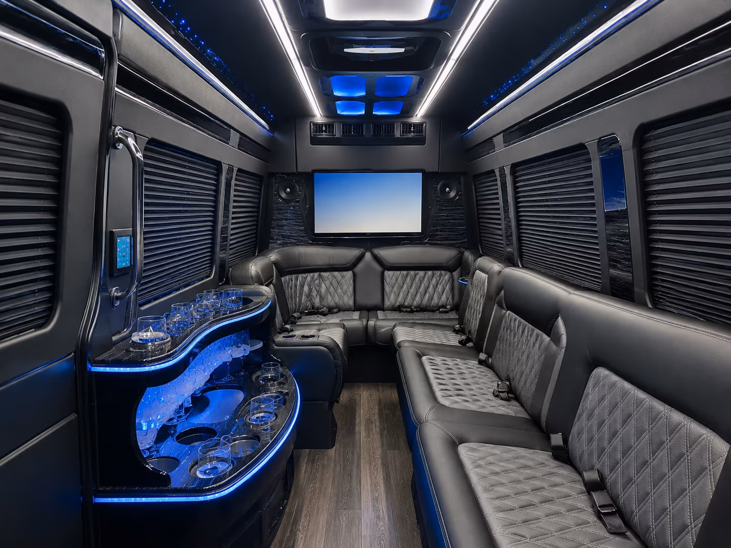 richardson wedding guest sprinter van shuttles from hotel blocks to ceremony and reception venues